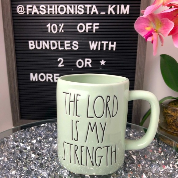 New Rae Dunn THE LORD IS MY STRENGTH mug - Picture 7 of 10